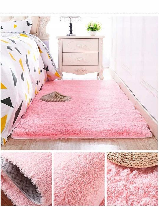 Puszysty Dywan Shaggy  – Pluszowy Szary Dywan 120x160 cm