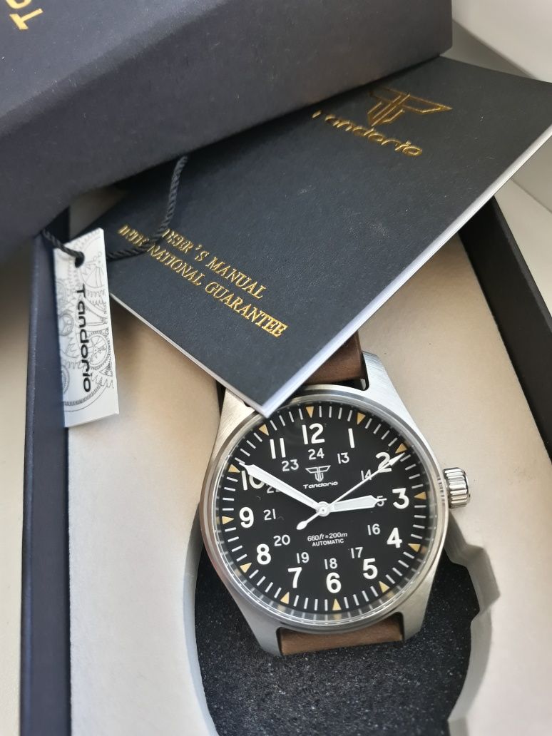 Zegarek męski Tandorio Pilot automatic mechanizm seiko NH35 Nowy