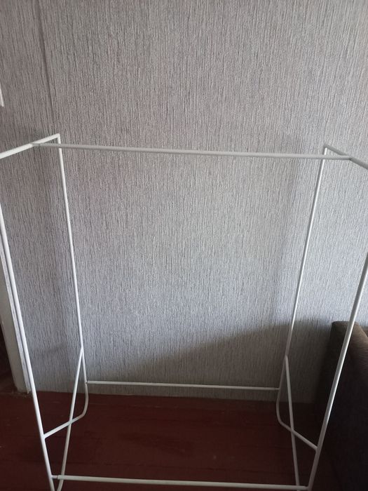 Стійка для одягу (біла), розкладна