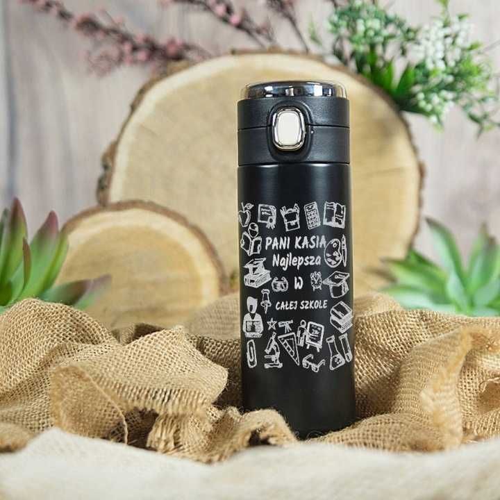 Termos kubek ekran led grawer prezent nauczyciela