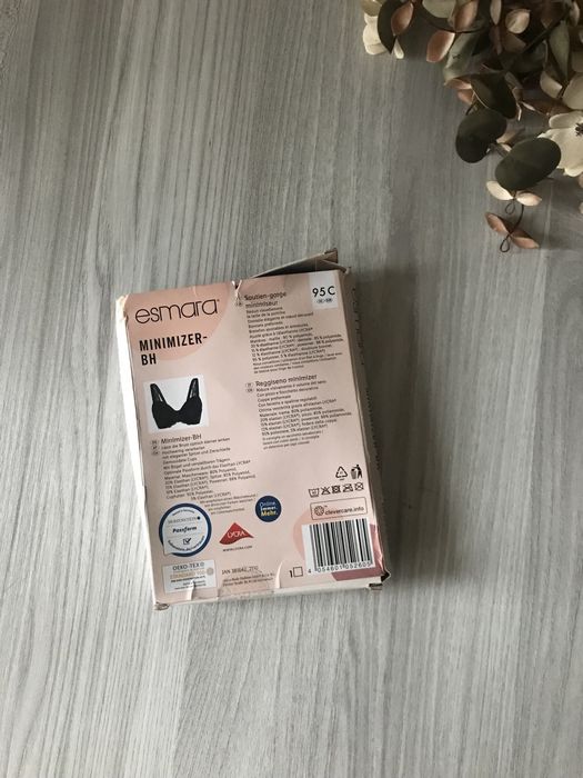 Эсмара! Женский синий, бюстгальтер минимайзер 95 C,