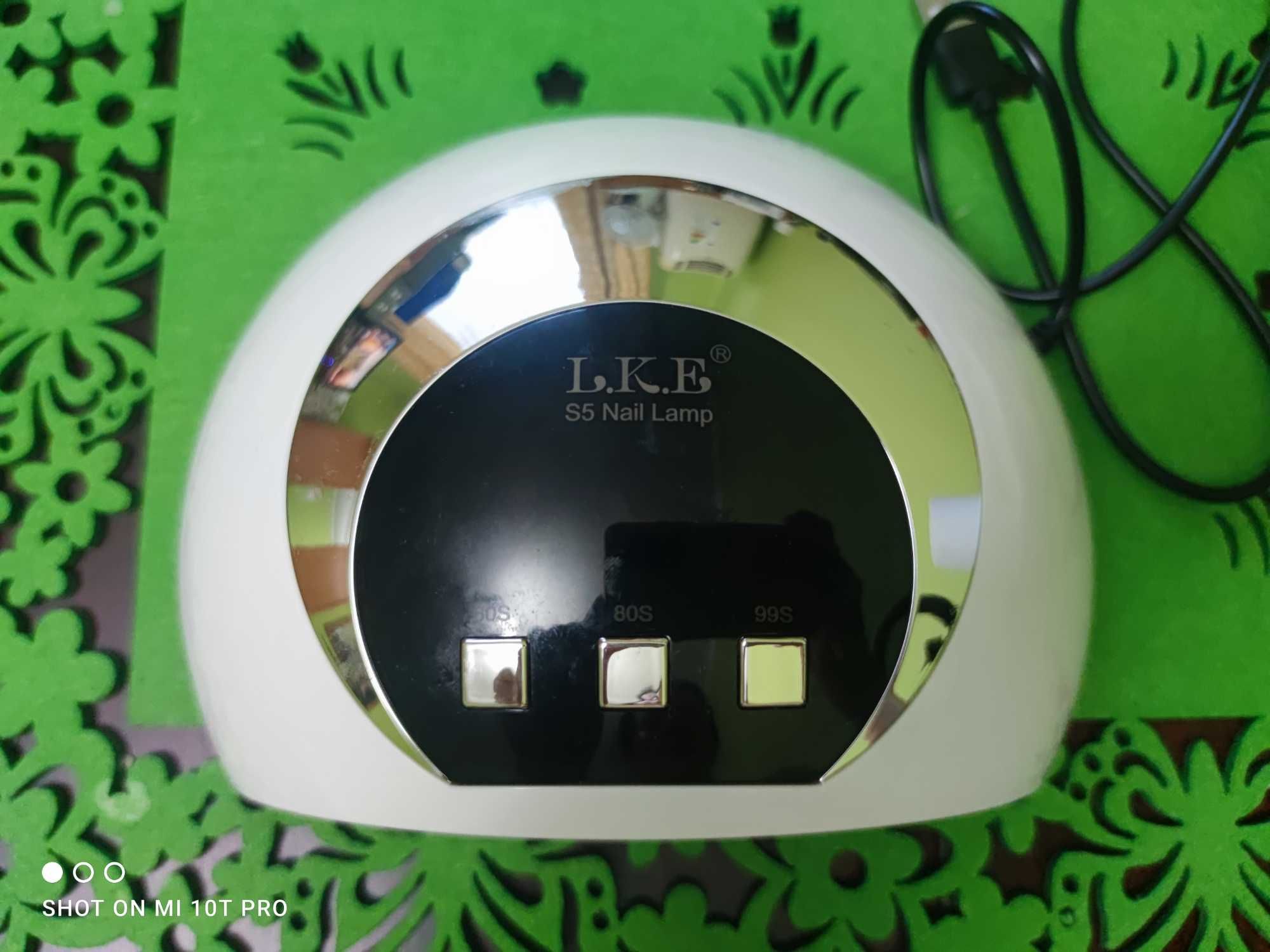 Lampa UV LED do paznokci LKE S5 54W timer 60/80/99s biała