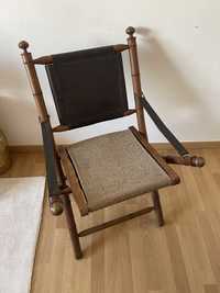 Cadeira dobrável em bamboo