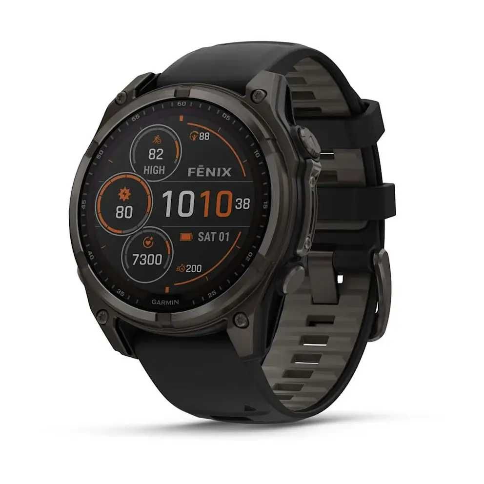 Garmin Fenix 8 47мм Sapphire Solar карбоновий титановий 010-02906-11