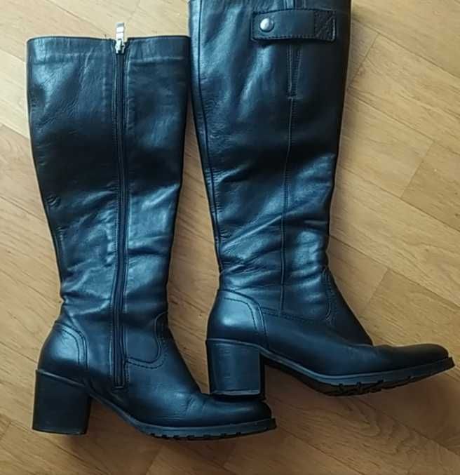 Kozaki damskie czarne skóra r. 37 Gina Piacci