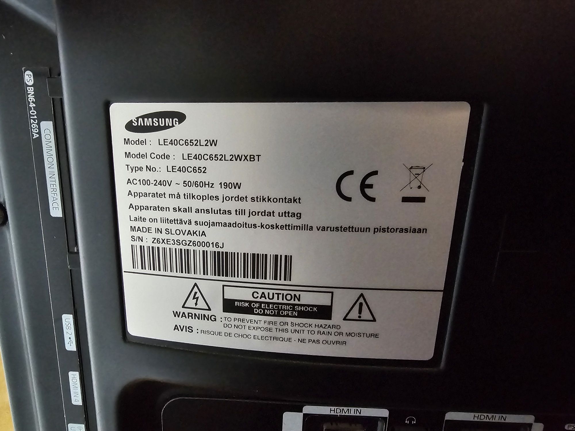 Samsung 40" full HD le40c652
