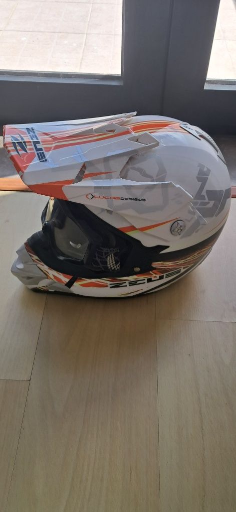 Capacete cross + óculos unik