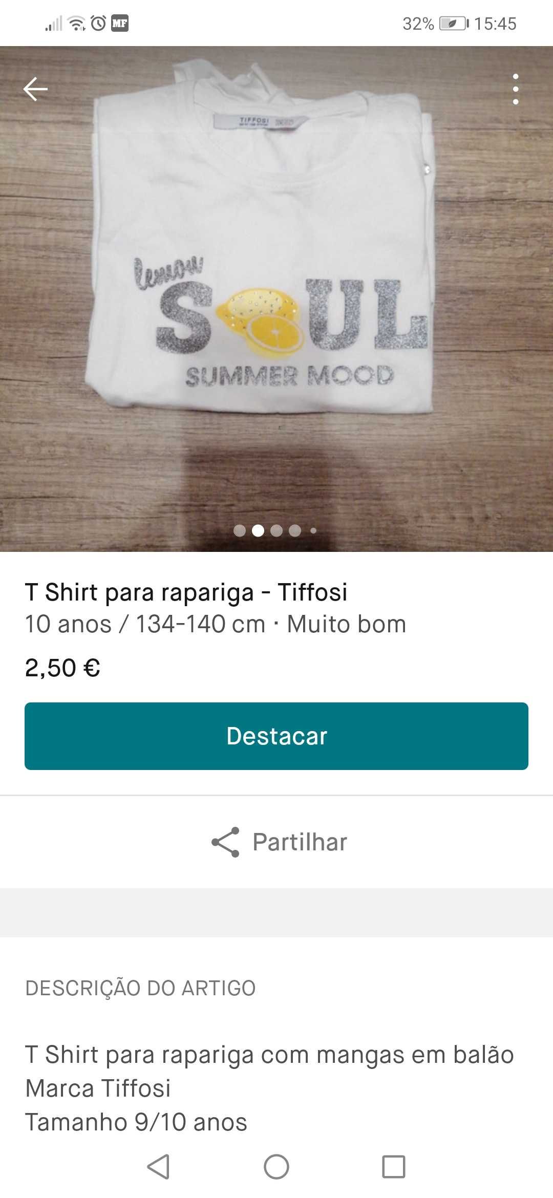 T Shirts para menina - Tiffosi
