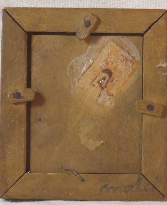Moldura antiga pintada á mão; Periodo 1900;