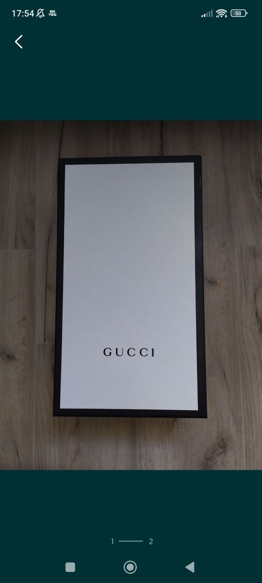 Pudełko po butach Gucci