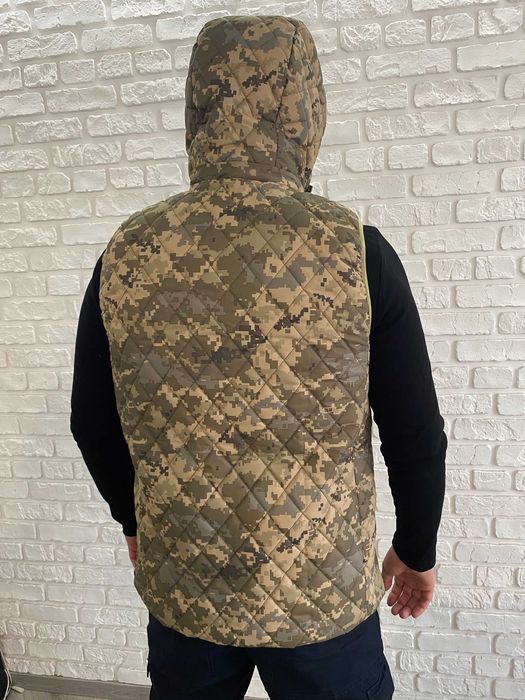 Жилетка камуфляж с подогревом юсб жилет військовий з електропідігрівом