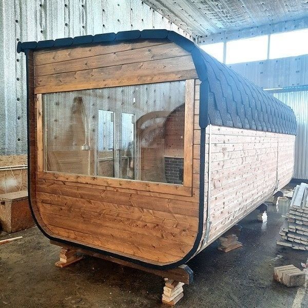 Квадро-Баня Парус 5,9 x 2,4 х 2,5 м из деревянного бруса хвойных пород