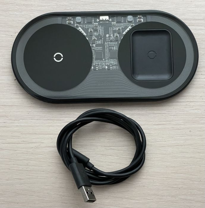 Беспроводная зарядка Baseus Simple 2in1