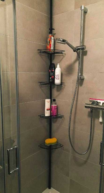 PÓŁKA NAROŻNA TELESKOPOWA pod prysznic łazienkowa prysznicowa