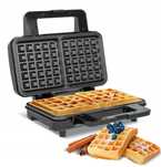Gofrownica 2gofry kwadraty 1000W Teesa 1000W nieprzywierająca powłoka