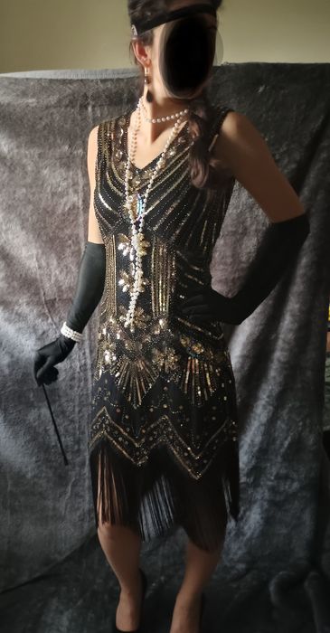 Kostium dla kobiety Lata 20 Wielki Gatsby Charleston Retro Flaperka