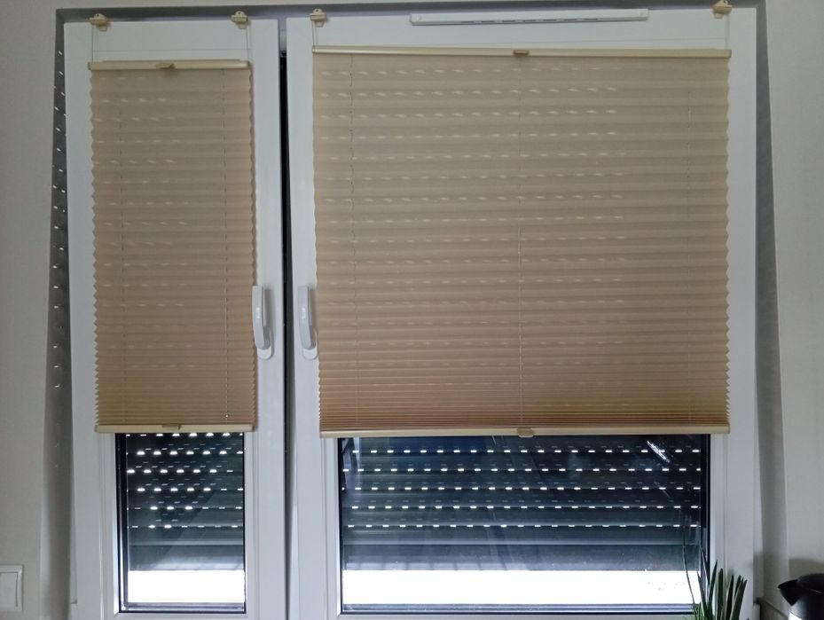 Rolety plisowane beżowe 2 szt.