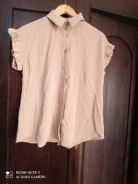 Beżowa bluzka koszulowa 40 z guzikami