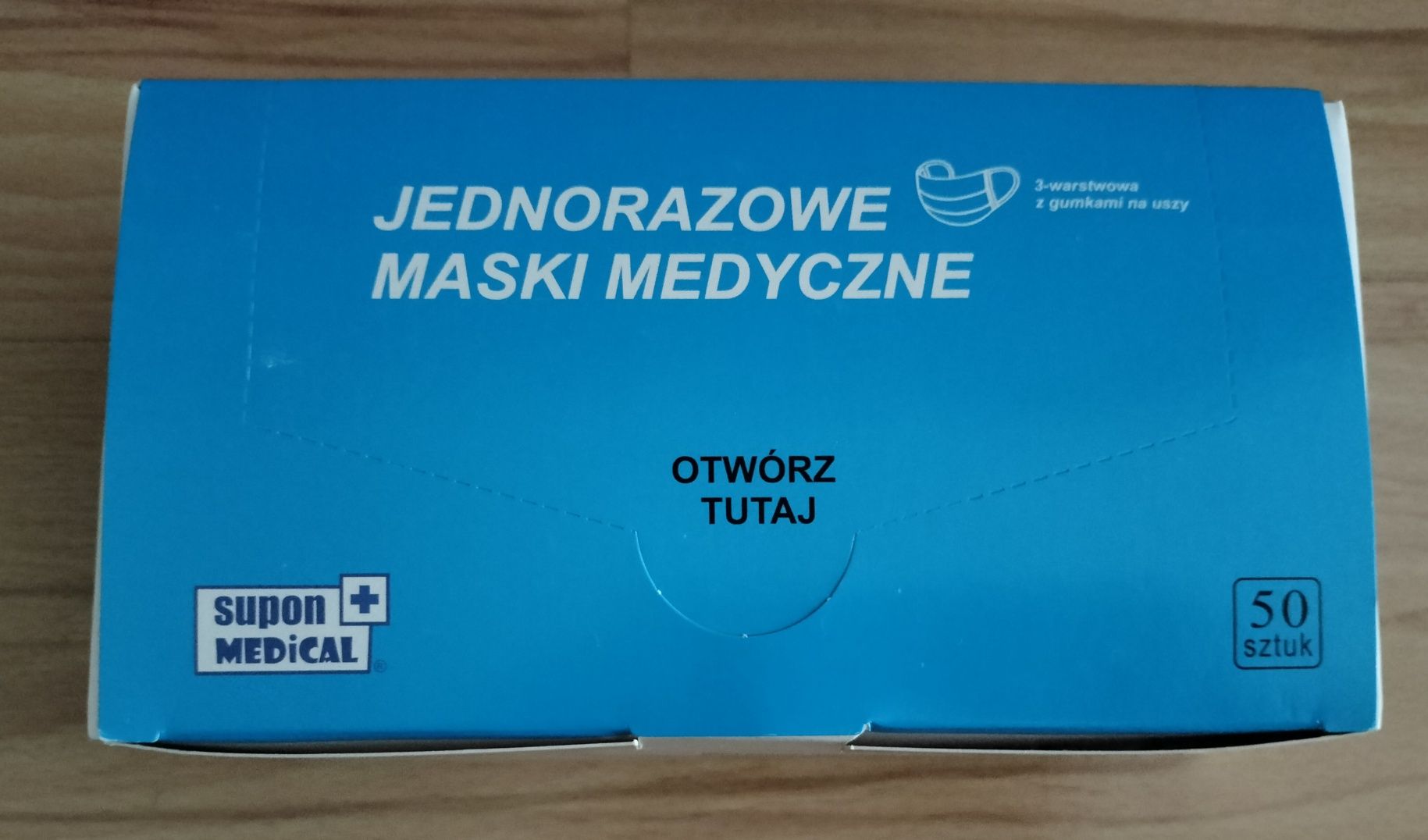 Jednorazowe maski / maseczki medyczne Supon Medical - zestaw 50szt.