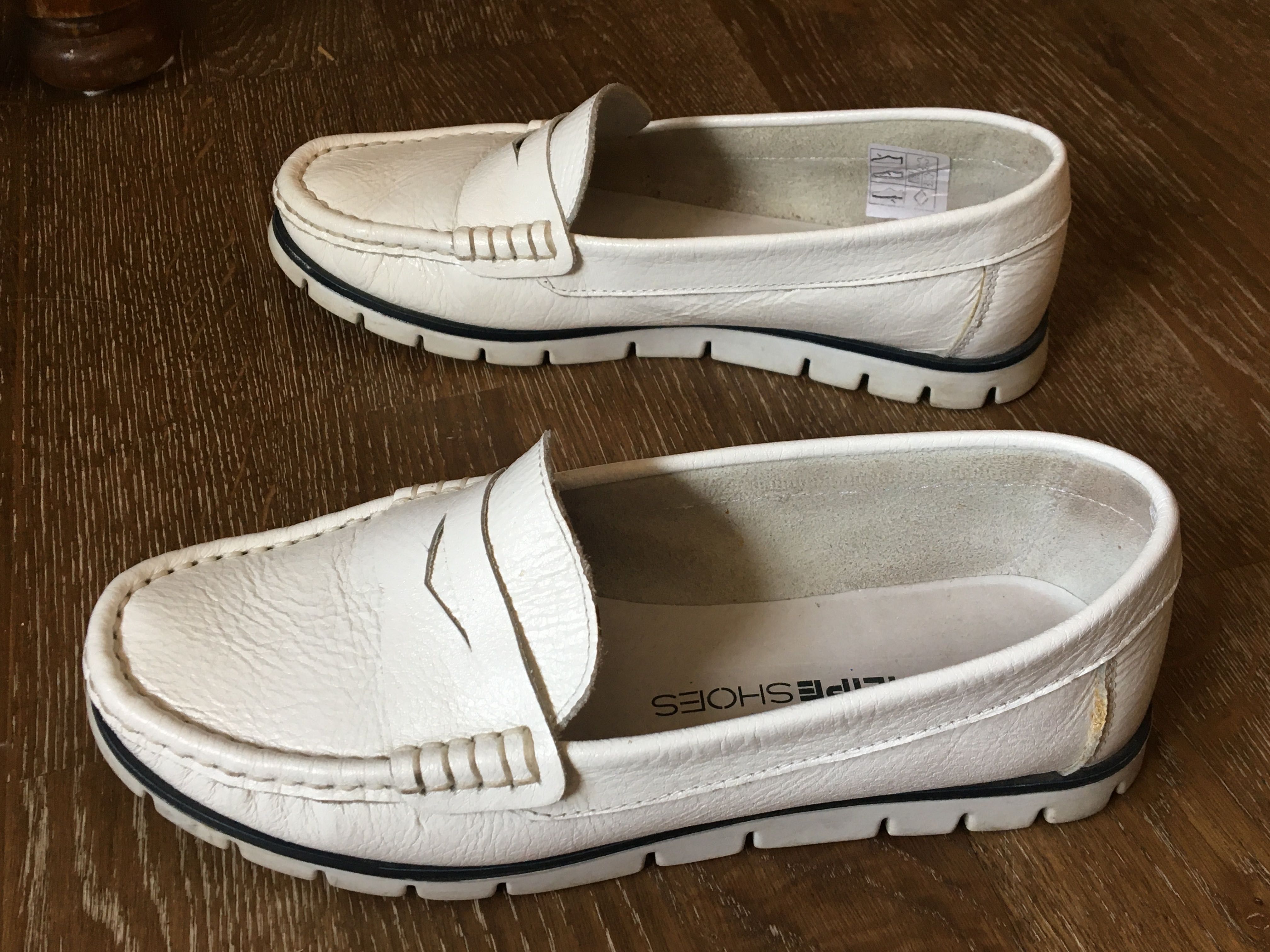 Filipe Shoes, 36,  mokasyny, białe, skóra naturalna