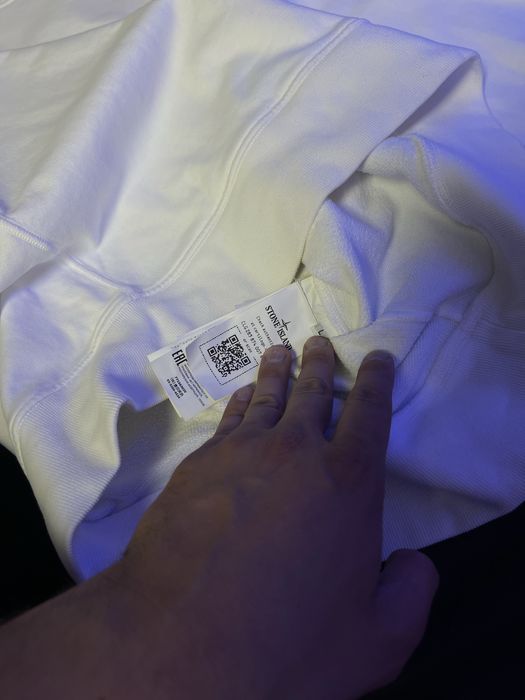 Білосніжний Світшот від Stone Island оригінал кофта