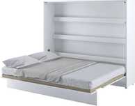 Łóżko Półkotapczan Lenart bed concept poziomy 160x200 biały /materac p