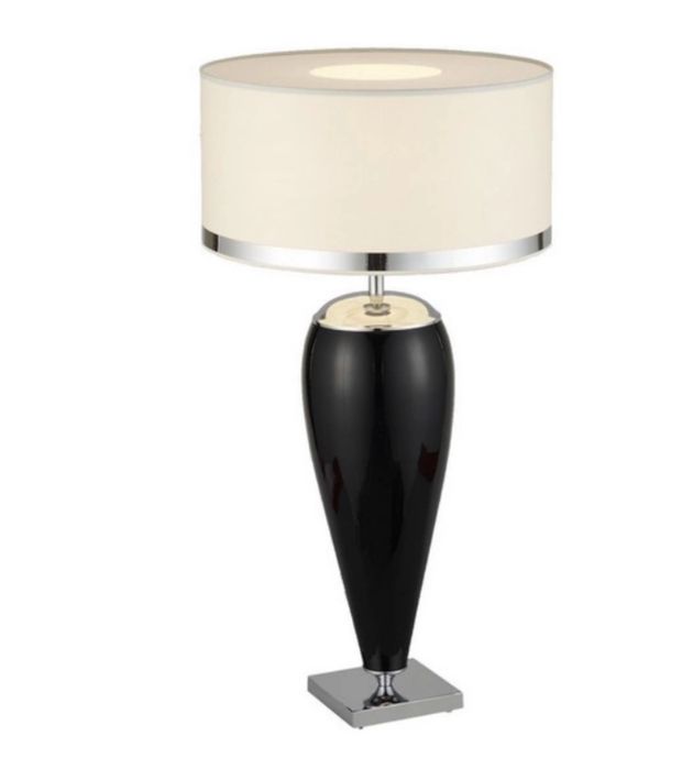 Lampa stołowa szklana Argon Lorena czarna