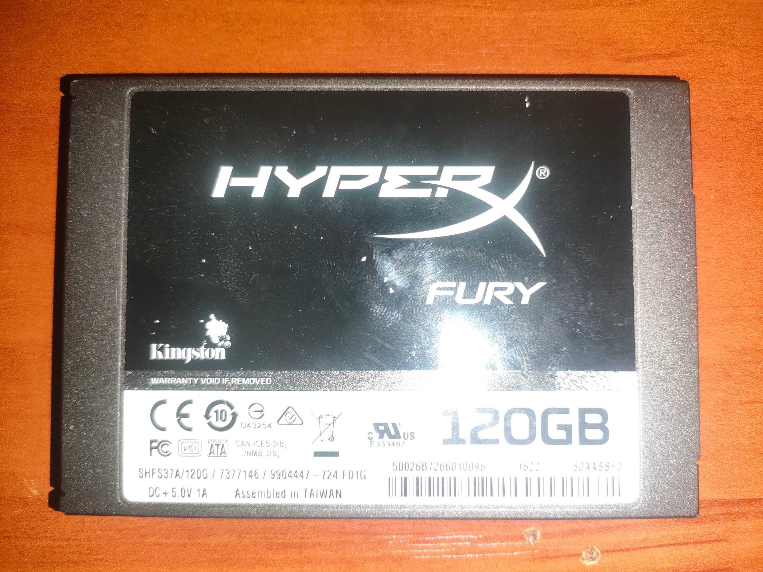 Жесткий диск/SSD Kingston HyperX Fury 120GB 2,5" SATA