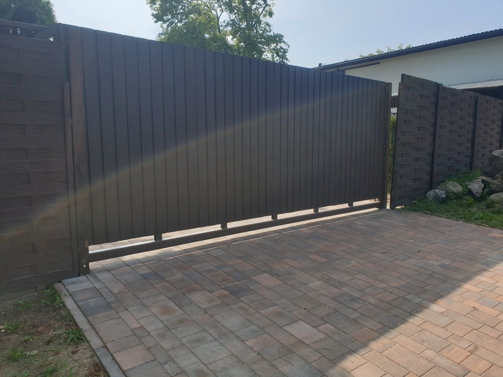 Brama przesuwna bramy przesuwne wjazdowe 3m 4m 5m Ocynk Panel 3D płot