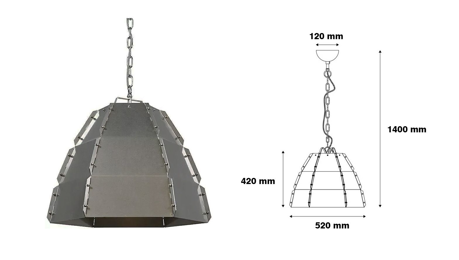 Nowoczesna lampa wisząca Quazqa metal, loft, industrialna