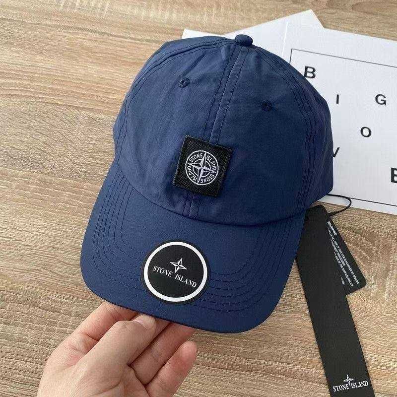 Стильна чорна кепка Stone Island Кепка стон исланд Синя кепка Stone