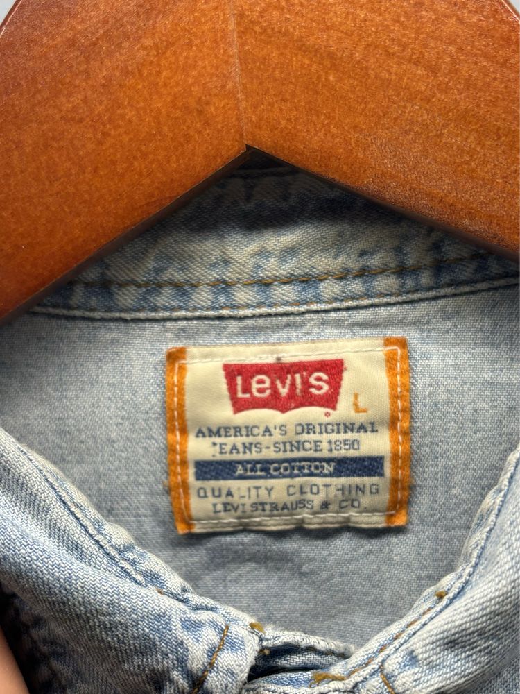 Вінтажна джинсовка від Levis преміальна джинса оранж табчики