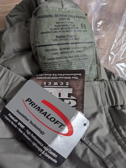 Зимовий комлект армії США Gen III level 7 ECWCS PrimaLoft новий MR