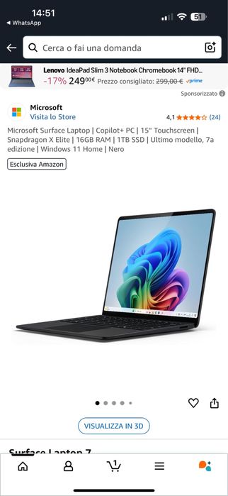 Microsoft Surface Laptop Snapdragon X Elite 16GB Ram 1TB SSD