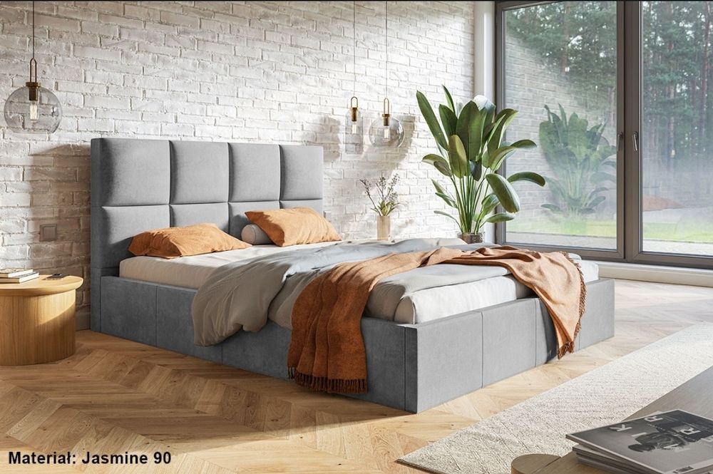 Łóżko tapicerowane z podnoszonym stelażem 120/140/160/180x200 - WIKI