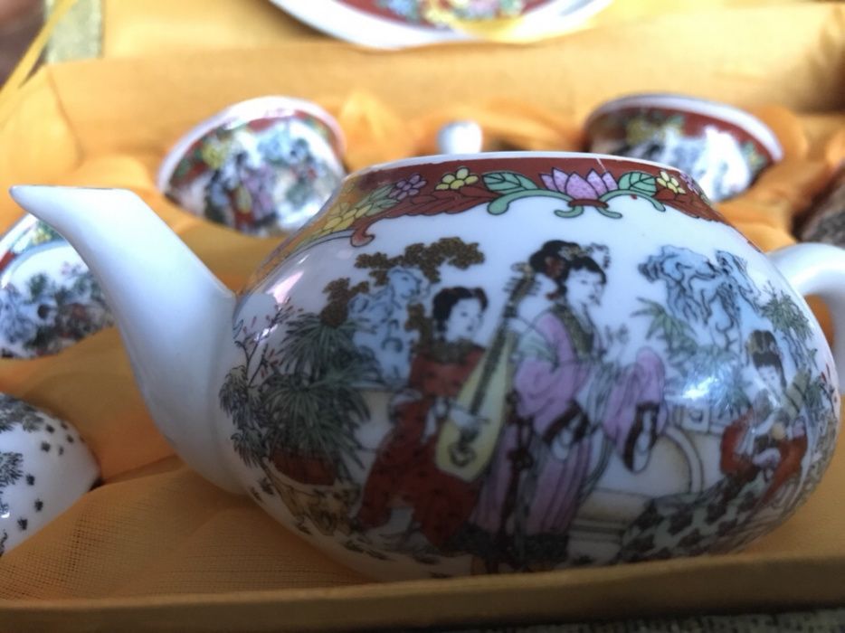 Zestaw mini chińskiej porcelany porcelana malowana