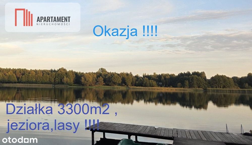 Działka blisko jeziora ,las, 3300m2