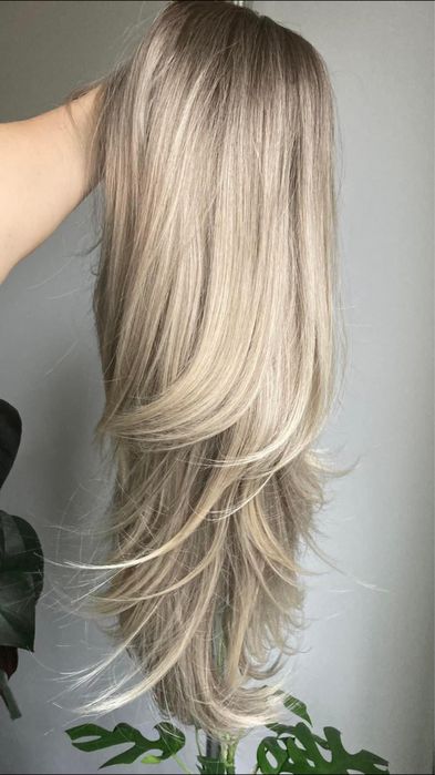 Peruka chlodny blond syntetyczna