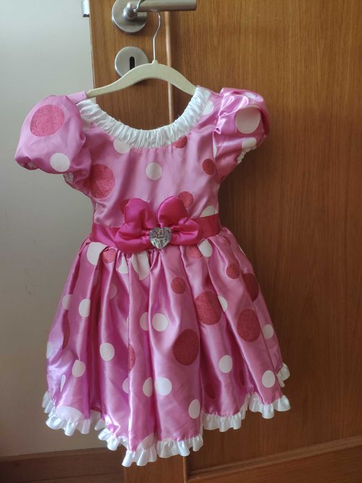 Vestido/Fato carnaval Minnie rosa Disney