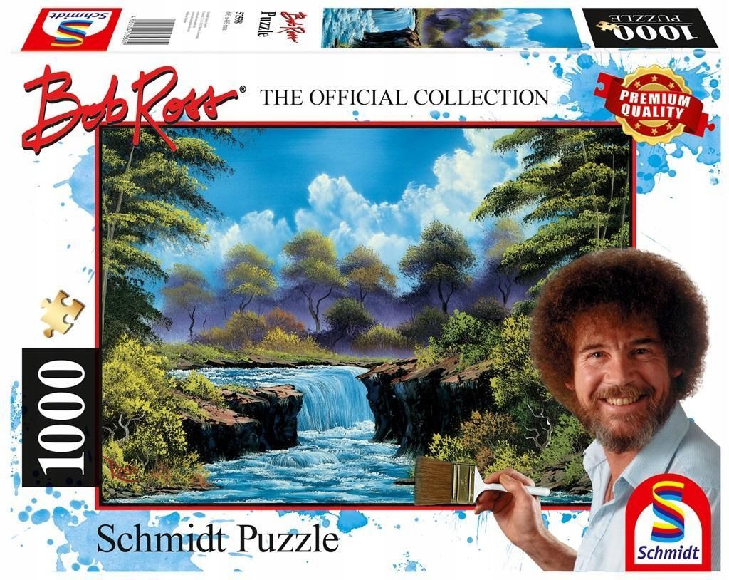 Puzzle 1000 Bob Ross, Wodospad W Dolinie, G3