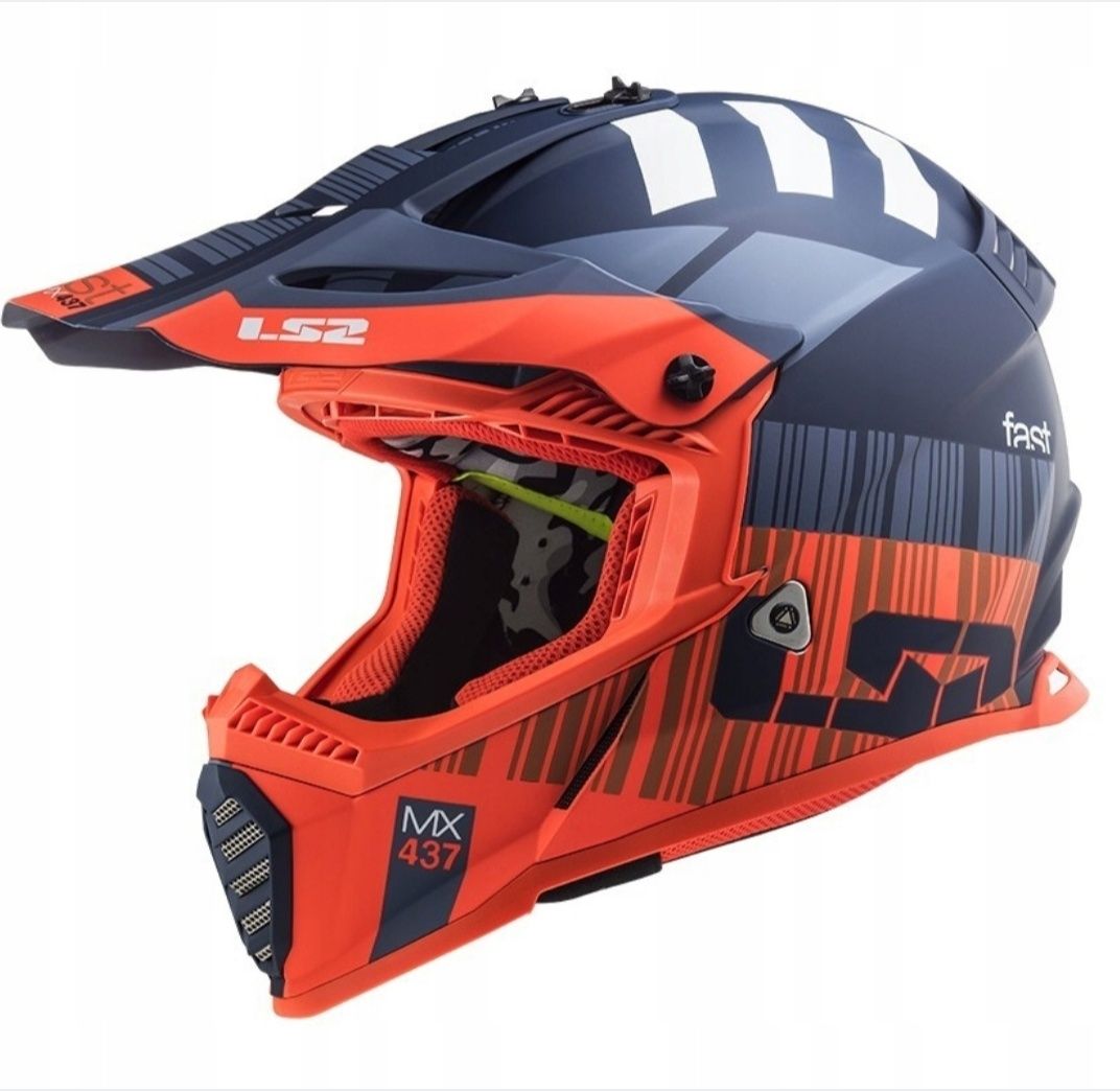 Kask motocyklowy cross LS2 MX437 rozmiar M