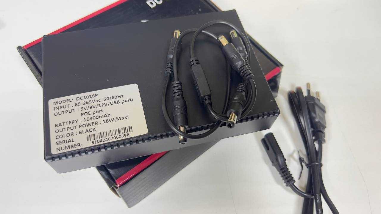 ДБЖ UPS DC1018P 10400 мА·год (USB, DC: 5V+9V+12V) для роутера.