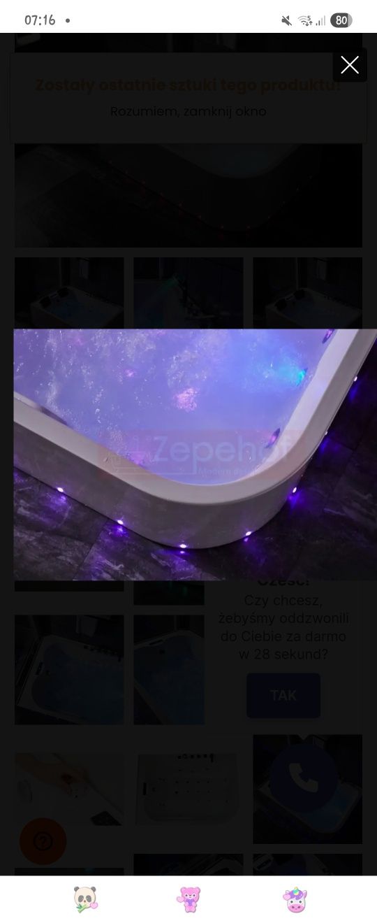 Wanna z hydromasażem