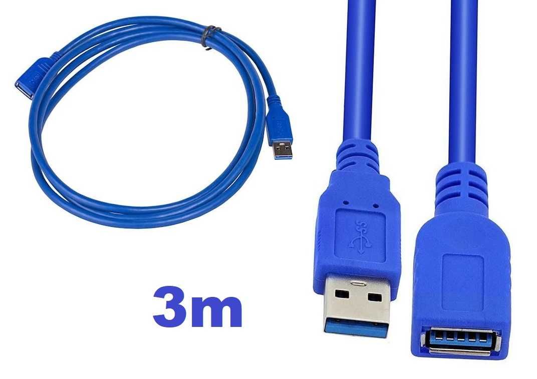 Przedłużacz Kabel AM-AF USB 3.0 szybki 3m * Video-Play Wejherowo