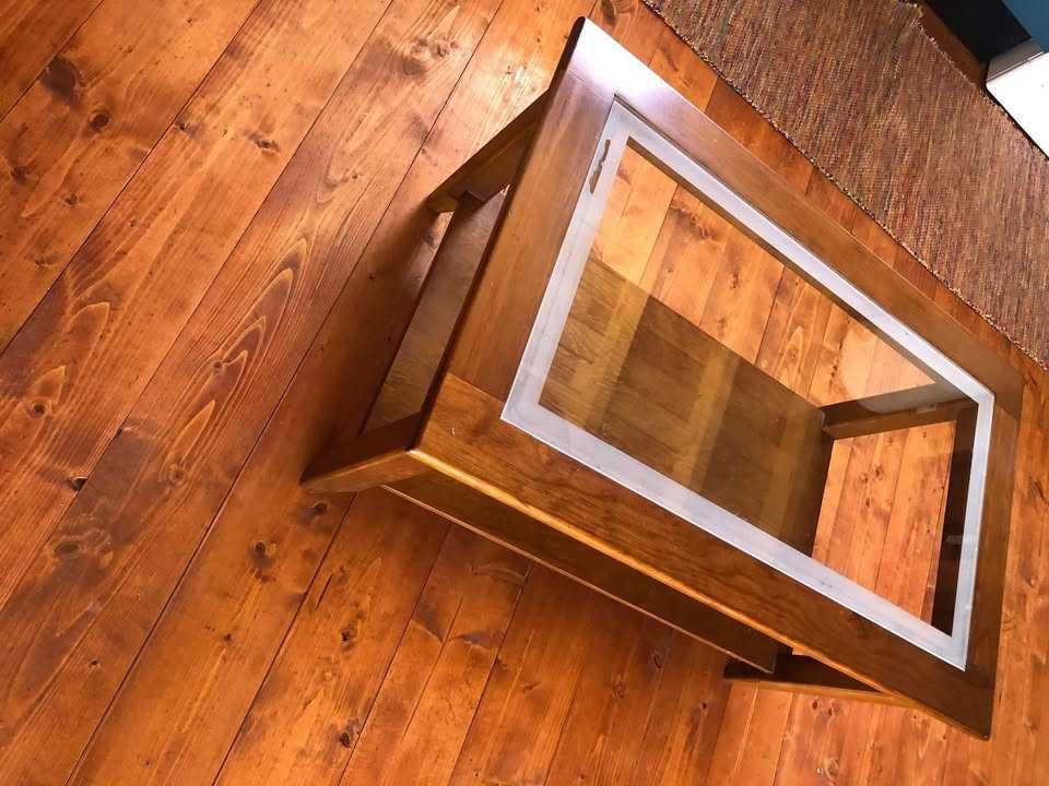 Mesa de café de sala em vidro biselado, medidas nas fotos