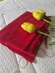 Czerwony  szalik Cashmere, elegancki i stylowy klasyczny, casualowy