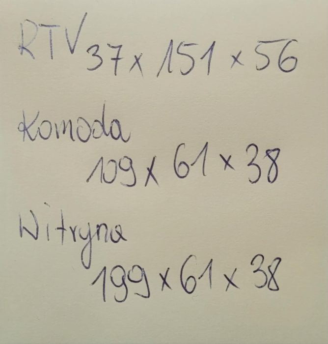 Zestaw witryna komoda rtv