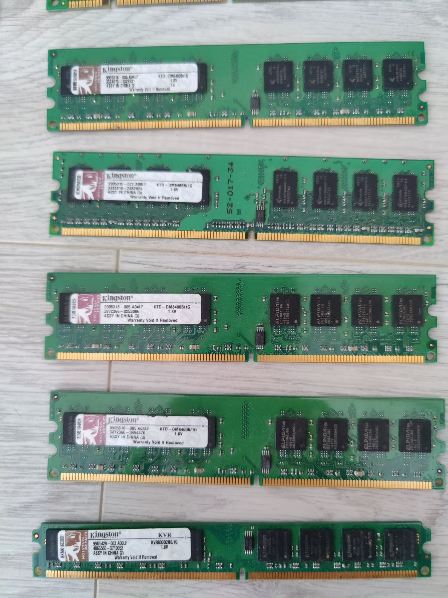 Zestaw pamięci RAM DDR2 i DDR