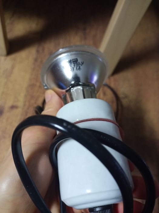 Lampa grzewcza 50 w, halogen z przedluzka, zasilacz, oprawka ceramiczn