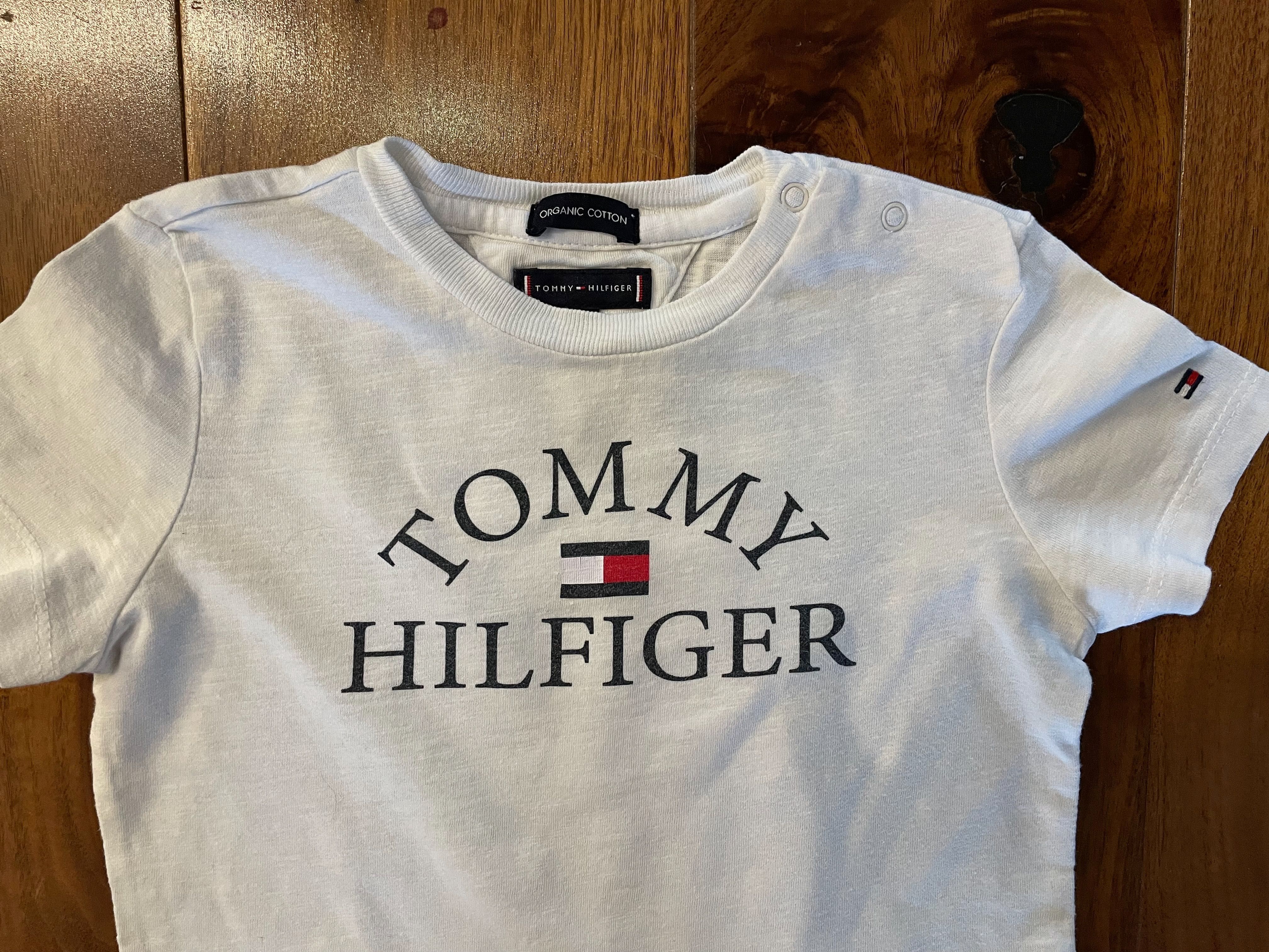 Tommy Hilfiger biała koszulka 92 cm